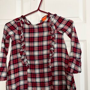 Joe Fresh Red Plaid Ruffle Dress | Girls Size 6